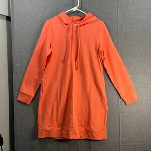 Belle Beach by Kim Gravel French Terry Hooded Dress Paradise Coral X-Small